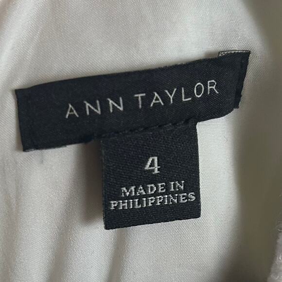 Ann Taylor dress size 4 felt boucle wool cream drop waist school girl minimalist - Picture 11 of 13